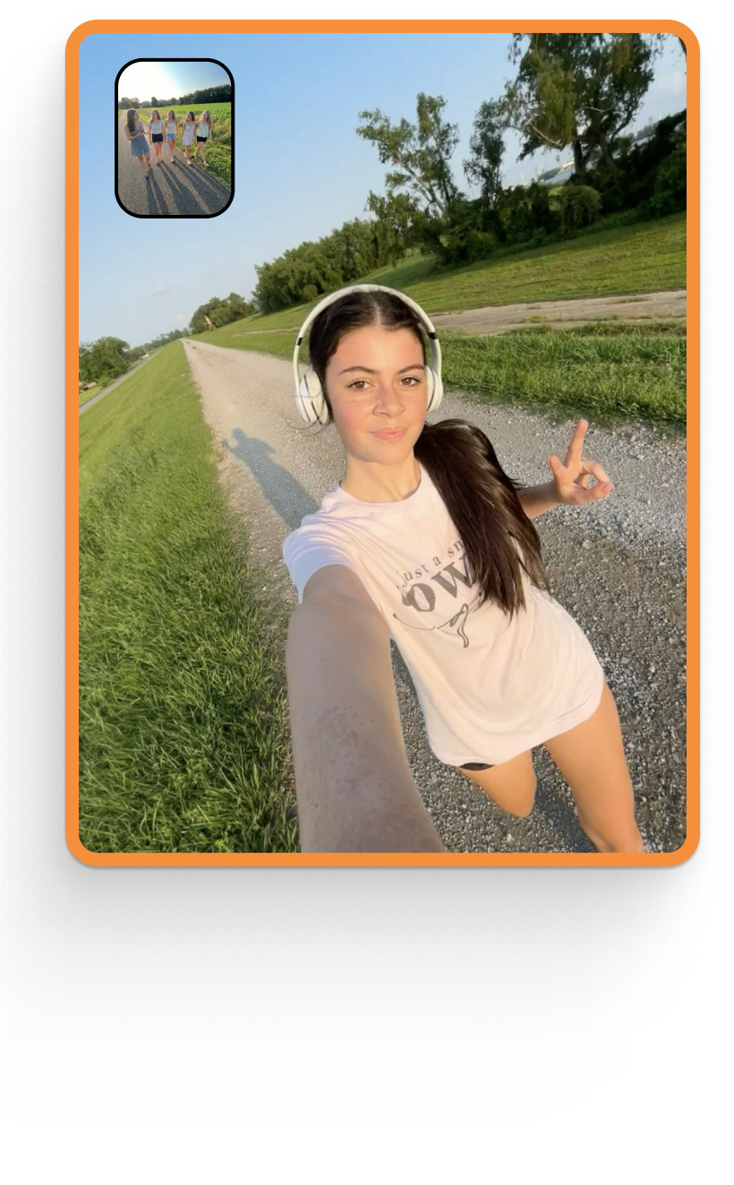 A workout photo check-in from a run outside